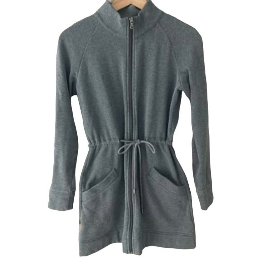 UGG Raleigh Fleece Basic Jacket Zipper Sweatshirt - Long Line - Blue - Small